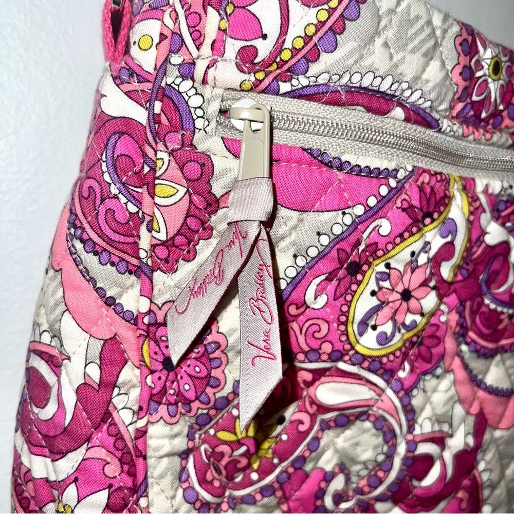 Vera Bradley Purple,Pink and Gray Messenger Bag Crossbody Fall 2012 EUC